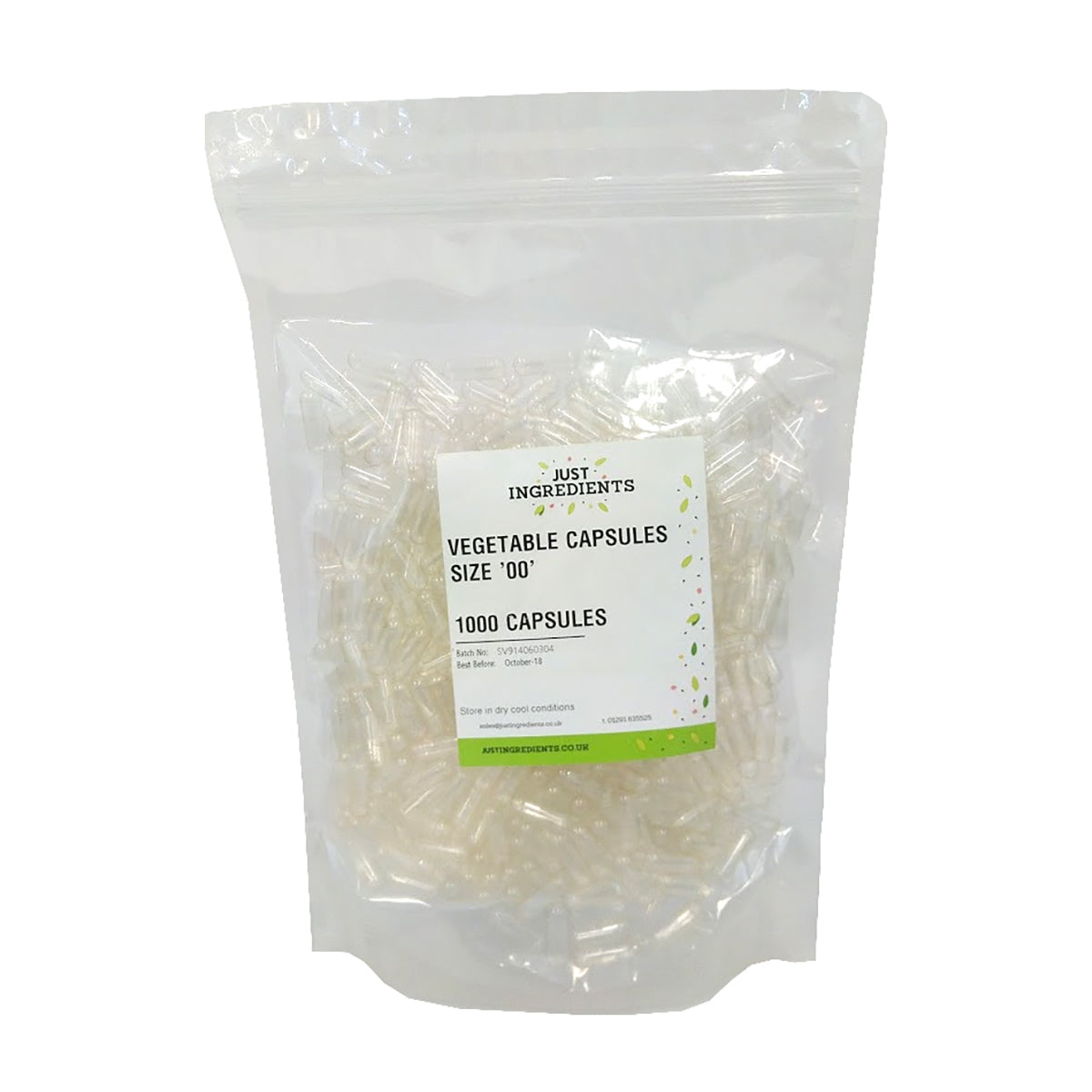 JustIngredients Vegetable Capsules Size 00